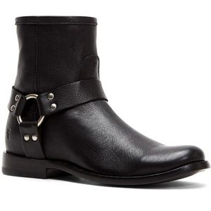 Frye Black Leather Portia Harness Ankle Boot Women's Moto Size 6.5 NEW in Box